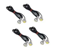 VALICLUD 4pcs Eagle Eye LED Lights Car Motor White Turn Fog Drl Tail Backup Bulbs with High Efficiency and Long Life Up to Hours