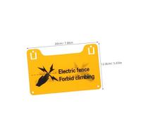 VALICLUD 4pcs Electric Fence Warning Signs High Voltage Notice with Predrilled for Farm Walls Gates and Posts Clear Visible Caution Labels for Electrical Safety