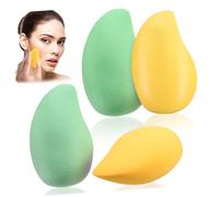 VALICLUD 4pcs Elf Hd Powder Foundation Makeup Brush Mango Shaped Powder Women Cosmetics Makeup Tools