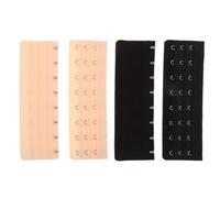VALICLUD 4pcs Extenders Adjustable Underwear Strap Extenders Women Comfort Extension Hooks for Pregnancy Maternity Weight Gain Skin Tone Black Buckles
