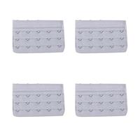 VALICLUD 4pcs Extenders Rows Hooks for Women Elastic Lingerie Extension Straps Grey Adds Extra Comfort Room for Pregnancy and Weight Gain Easy to Wash