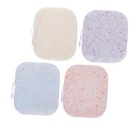 VALICLUD 4Pcs Facial Cleansing Sponges Portable Soft Face Washing Pads for Makeup Removal and Gentle Exfoliation with Skin-friendly Material Travel-friendly of Blueberry Orange Lavender and