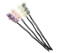 VALICLUD 4pcs Flower Hair Bun Makers Elegant Lazy Donut Curler Hair Styling Accessories for Women DIY Ballet French Updo Mesh Yarn