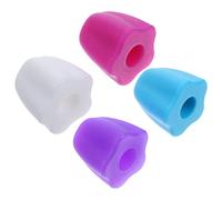 VALICLUD 4pcs Flower Silicone Toothpaste Caps Self Sealing Toothpaste Squeezer for Efficient Dispensing Durable Covers for Everyday Use for Bathroom Decor and Hygiene