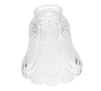 VALICLUD 4Pcs Frosted Glass Lamp Shades Decorative Flower Pattern Pendant Light Covers Replacement for Ceiling and Wall Lamps Easy to Install Glass Material