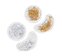 VALICLUD 4pcs Gel Cooling Eye Patches with Sequins Lightweight Eye Care Products for Dark Circles Puffiness Relief Travel Friendly Hot Cold Compress for Men Women
