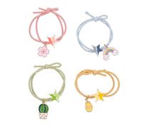 VALICLUD 4pcs Girl Hair Ties Elegant Hair Ropes for Boys and Girls Rubber Bands for Festival