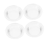 VALICLUD 4pcs Glass Wax Warmer Dishes Heat-resistant Replacement Plates for Electric Oil Burners Scented Candle Aroma Therapy Tray Accessories