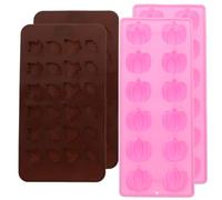 VALICLUD 4pcs Halloween Chocolate Molds Silicone Pumpkin and Maple Leaf Shapes Professional Non-Stick Baking Mold Easy to Demold for Home Use