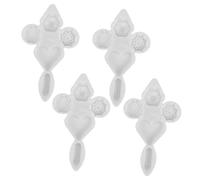 VALICLUD 4pcs Hand Pressed Traditional Dessert Molds for Chinese Pastry and Rice Pudding Nonstick Mooncake and Mung Bean Cake Press with Intricate Patterns Easy to Clean Baking Supplies