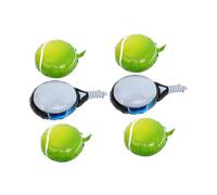 VALICLUD 4pcs Hangable Tennis Party Balloons Tennis Ball Blue Racket Foil Balloons Aluminum Film Decorations for Birthday Sports Theme Indoor Outdoor Use