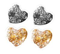 VALICLUD 4pcs Heart-shaped Eye Pad Stickers Gel Cooling Packs Reusable under Eye Patches Ice Cold Compress
