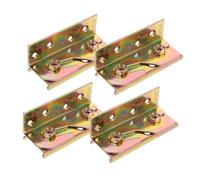 VALICLUD 4pcs Heavy Duty Bed Rail Hardware Kit Thickened Bed Brackets with Screws Concealed Installation Stable Support Rods