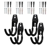 VALICLUD 4pcs Heavy Duty Hose Bracket Wall-Mounted Metal Hose Holder Stainless Steel Rubber Storage Organizer Sturdy Garage Patio