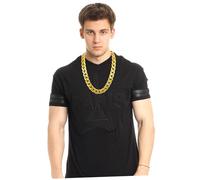 VALICLUD 4pcs Hip-hop Style Gold Chain Necklace for Men Punk Rapper Jewelry Chunky Faux Link Chains for Parties Birthdays and Themed Events