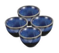 VALICLUD 4pcs Japanese Style Ceramic Sake Cups Multipurpose Tea and Wine Bowls Pottery for Hot and Cold Drinks Tableware for Entertaining