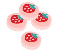 VALICLUD 4pcs Joystick Caps Thumb Grips Silicone Cute Fruit Design Improved Control Easy Installation for Game Controllers Extended Gaming Sessions Pink