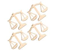 VALICLUD 4pcs Justice Scales Lapel Pin for Men’s Suit Jackets - Gold Metal Libra Brooch Set for Lawyers, Graduation, Professional Attire, Men’s Collar and Sports Coat Accessories