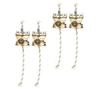 VALICLUD 4Pcs Kerosene Lamp Wick Holders Replacement Parts Metal Base for Vintage Oil Lamps and Practical DIY Accessories for Indoor Lighting