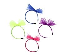 VALICLUD 4Pcs Lace Bow Headbands for Women Multi-color Adorable Hair Hoops for Party Cosplay Daily Wear Decorative and Lightweight Hair Accessories