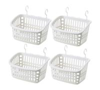 VALICLUD 4PCS Large Rectangular Hamster Hanging Hammock Bed Basket Cage Accessories for Small Pets, White-Grey Rodent Cage Storage and Sleeping House