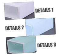 VALICLUD 4Pcs Large Transparent Plastic Shoe Storage Boxes with Thickened Drawer Design Stackable Clamshell Containers for Easy Viewing and Dust Protection Multi-color