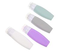 VALICLUD 4pcs Leakproof Squeezy Shampoo Container Silicone Travel Lotion Dispenser Bottles for Toiletry Bag Emulsion Storage Bags for Travel Goods