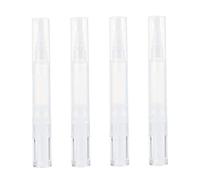 VALICLUD 4pcs Lip Oil Applicator Tubes with Brush Leakproof Empty Nail Polish Dispenser Bottles Flexible Refillable Concealer Tubes for Travel and Business Use