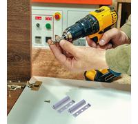 VALICLUD 4pcs Magnetic Push Latches for Kitchen Cupboard Cabinet Door Push to Open System Without Handles Smooth Surface Finish Suitable for Furniture Grey White