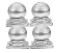 VALICLUD 4pcs Metal Fence Post Caps Garden Post Finials Protective Covers Gate Frames Traffic Barrier Columns