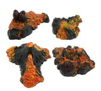 VALICLUD 4pcs Miniature Dinosaur Volcano Set Micro Landscape Tabletop Ornament Garden Decor Simulated Volcano Statue for Home and Aquarium