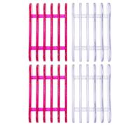 VALICLUD 4Pcs Nail Art Pen Holder Stand 5 Compartments and Rose Red Manicure Pen Storage Rack for Nail Salon Supplies and Home Use