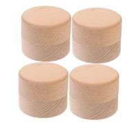 VALICLUD 4pcs Natural Beech Wood Keepsake Box Small Round Rustic Ring Box and Wooden Tooth Holder Unisex Jewelry Storage for Teeth Engagement Rings and Precious Childhood Memories