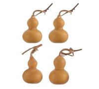 VALICLUD 4Pcs Natural Gourd Ornament Set 2.6 Inch Mini Decorative Gourds for Home Office Festival and Craft Use
