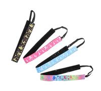 VALICLUD 4pcs Non Slip Elastic Sports Headbands Sweat-absorbent Gymnastics Hairband for Girls Stretch Athletic Sweat Band for Dance Gym Yoga in Gradient Colors Black Pink Sky Blue