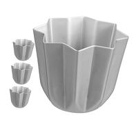 VALICLUD 4Pcs Octagonal Cake Moulds Non Stick Aluminum Alloy Baking Pans for Muffins Cupcakes Easy Demoulding Kitchen Restaurant Use
