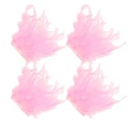 VALICLUD 4pcs Organza Feathered Arm Cuffs for Nail Art Photography Detachable Decorative Wrist Cuffs for Women Manicure Social Media Use