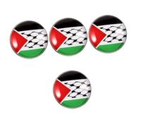 VALICLUD 4pcs Palestine Flag Brooch Pin Unique Metal Lapel Pin for Men for Hats Suits and Shirts Design for -term Use Versatile Patriotic Badge Accessory