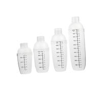VALICLUD 4pcs Plastic Cocktail Shaker with Measuring Scales Hand Mixer Cups for Milk Tea and Bar Drinks Stylish Non-drip Design for Parties and Mixology Enthusiasts