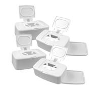 VALICLUD 4pcs Portable Tissue Storage Design Wipe Dispenser for Home Kitchen Bathroom and Office Use Capacity Napkin Holder Wet Wipes Container