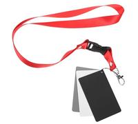 VALICLUD 4pcs Portable White Balance Cards for Photography Camera, Acrylic Material with Carrying Cord, Professional Grey and White Cards for Exposure Calibration and Parameter Adjustment