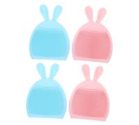 VALICLUD 4pcs Rabbit Silicone Facial Cleansing Brush Soft Face Massager for Deep Cleaning and Gentle Exfoliation Skincare Tool for Stress Relief and Refreshing Skin Care Routine