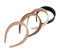 VALICLUD 4Pcs Raffia Sponge Headbands for Women Stylish Rattan Hair Accessories Comfortable Female Hair Decor for Parties and Daily Use Random Colors Random Color