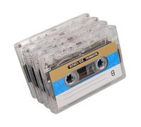 VALICLUD 4pcs Recordable 30-Minute Blank Audio Cassette Tapes Protective Case for DIY Celebration and Greeting Recordings