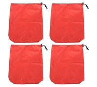 VALICLUD 4Pcs Red 190T Silver-Coated Car Rearview Mirror Covers 33X27Cm, Waterproof Side Mirror Protectors with Drawstrings for Winter Frost and Snow Protection, Vehicle Exterior