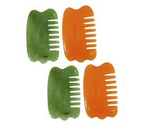 VALICLUD 4Pcs Resin Massage Hairbrush for Scalp and Head Circulation Gua Sha Combs Fruit Orange Practical Tools for Headache Relief and Hair Care
