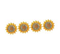 VALICLUD 4pcs Rhinestone Sunflower Brooch Pin for Women and Elegant Crystal Flower Sweater Pin Jewelry Accessory for Backpacks and Outfits for Special Occasions