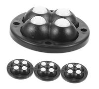 VALICLUD 4pcs Self-adhesive Swivel Caster Wheels Rotating Mini Rollers for Furniture and Small Appliances Silent Nylon Ball Bearings Easy No-drill Installation for Trash Bin Casters and