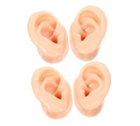 VALICLUD 4pcs Silicone Ear Model for Practice and Display Lifelike Human Ear Anatomy Prop for Jewelry and Acupuncture Study
