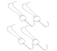 VALICLUD 4pcs Stainless Steel BBQ Rib Hooks Double Meat Hanging Hooks for Butchering Poultry Pork Beef for Efficient Meat Handling and Space-Saving Storage